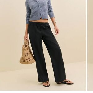 Reformation Black Wide-Leg Pants